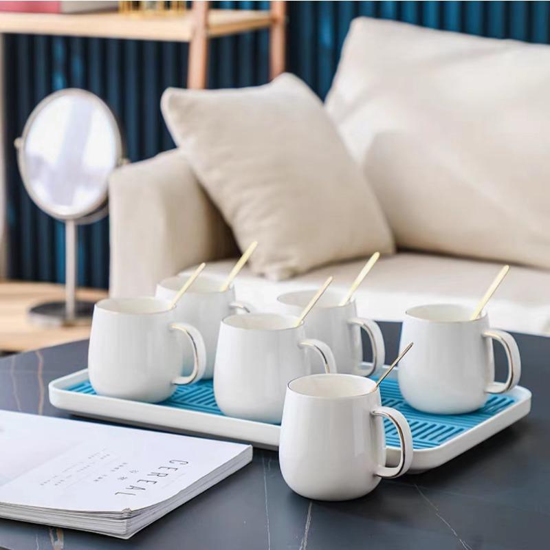 

Чашка в стиле легкой роскоши, Высококачественная чашка для воды, Бытовая керамическая чашка, Домашний набор, Чайная чашка, Кружка, Офисная чашка, Чашка для гостиной 300