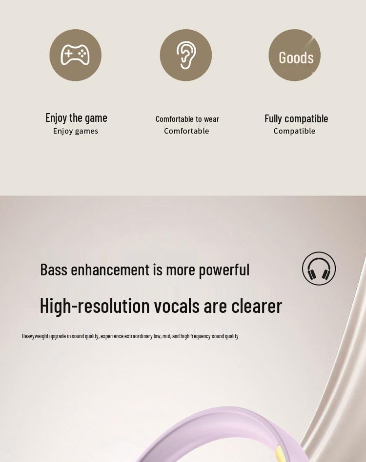 C1001 Wireless Bluetooth Headphones: Large Earcups, Smart Noise Cancelling, Long Battery Life, Ultra-Clear Calls.
