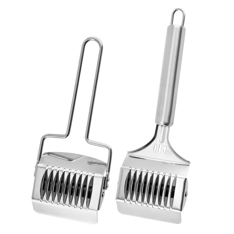 Stainless Steel Manual Noodle & Herb Cutter with Rolling Slicer Divider