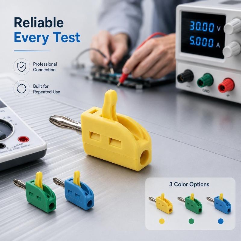 4mm No Solder Wire Connector High Current 32A Banana Plug Electrical Test Block Power Testing Instrument Plug Musical Speaker