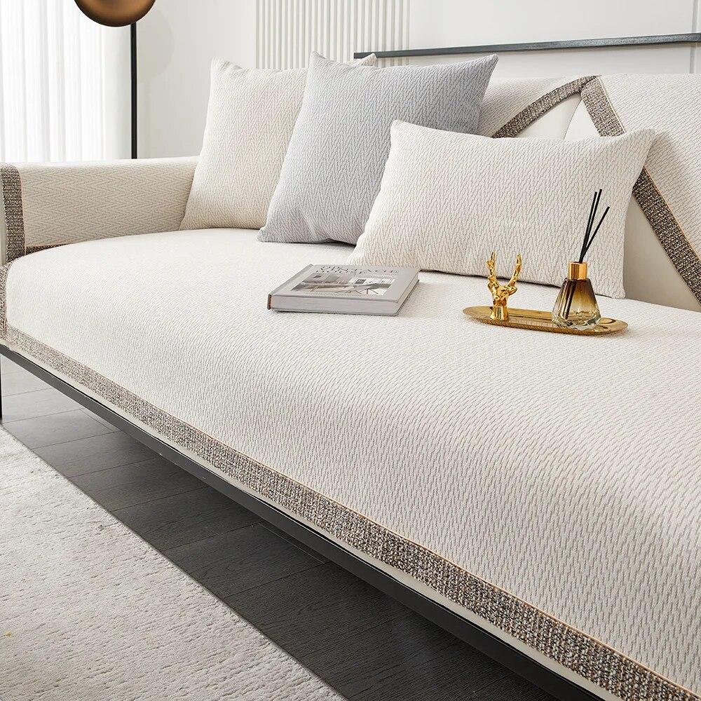 

Modern Chenille Sofa Cover Non Slip Universal Sofa Cushion for Living Room Armrest Backrest Solid Sofa Pad 70x70cm 1pcs