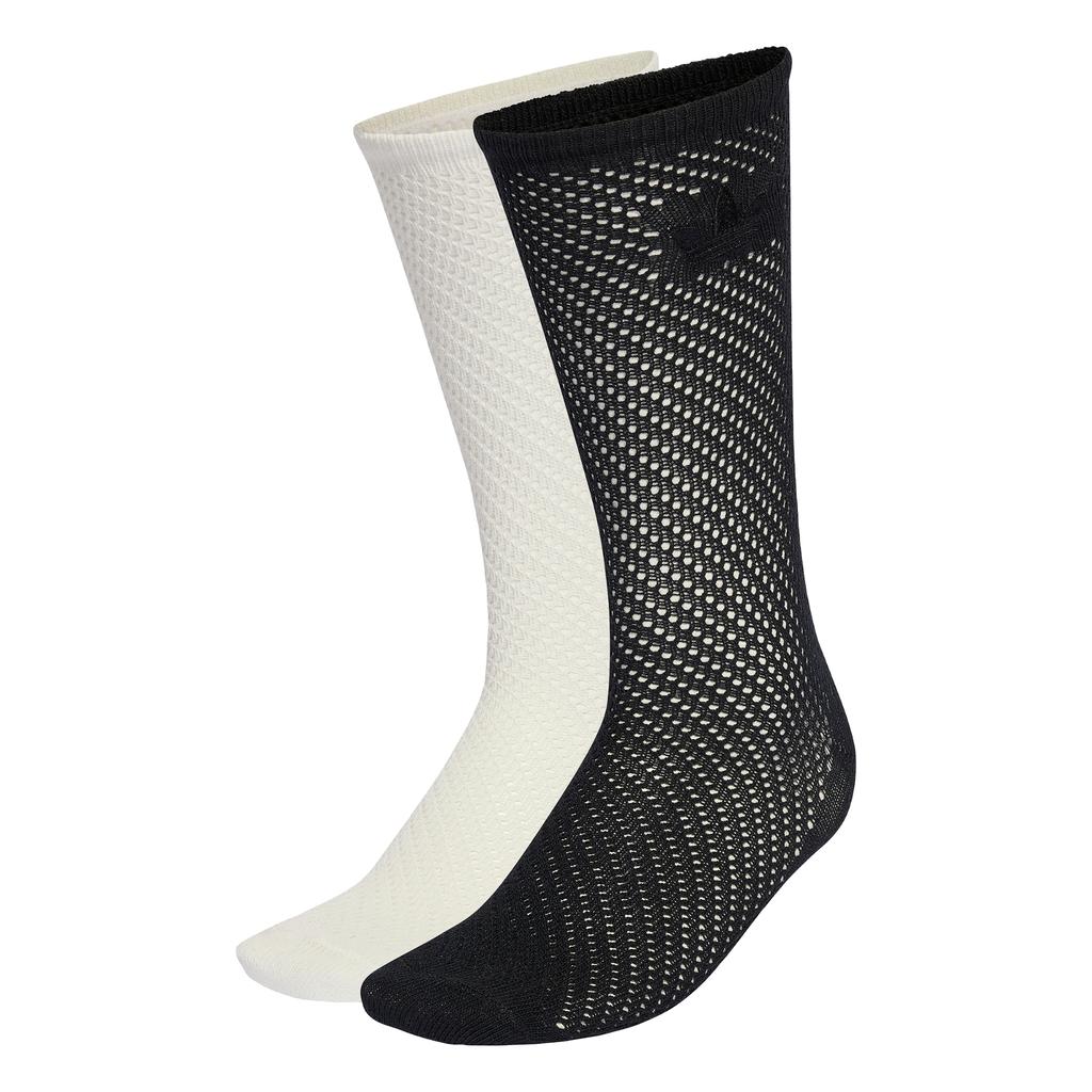 2 Pairs Of Adidas Crochet Crew Socks Kd8398