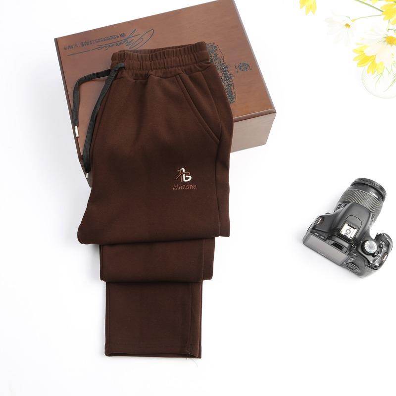 Spring and Autumn Casual Sweatpants Straight Windproof Pants Warm Long Johns Mom Pants Autumn Women's Pants Loose High Waist Long Pants Women's