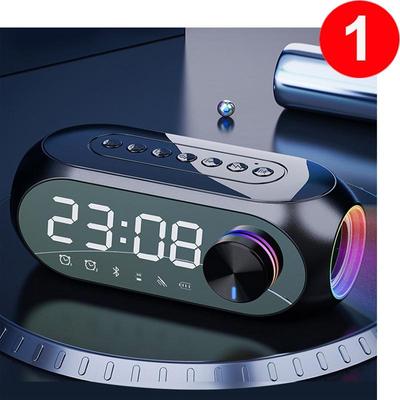Wecker, Bluetooth-Lautsprecher, elektronische Tischuhren mit LED-Licht, Subwoofer, Musik-Player, Bass-Lautsprecher