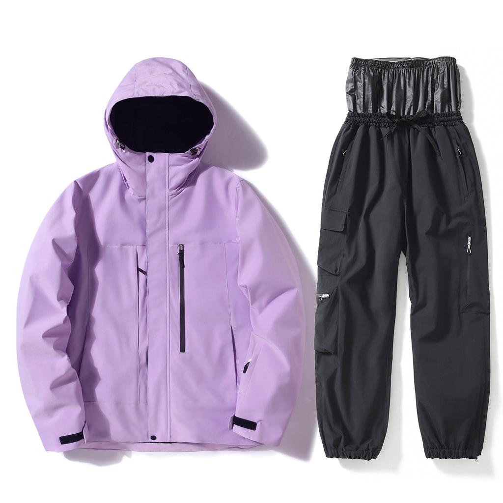 Skianzug für Herren und Damen Outdoor Winter Warm Snowboardanzug Wasserdicht Winddicht Skijacken und Hosen Set Unisex Atmungsaktiv Isoliert Schneeanzug