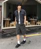 Dei [Summer] Roll-Up Two-Pocket Check Half Shirt
