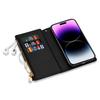 For iPhone 17 Case Starry Sky Carving Leather Wallet Phone Cover with Wrist Strap