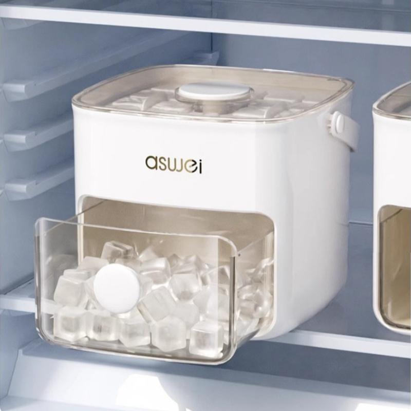 Ice Mold Ice Maker Machine with Easy-press Lid Ice Box Large Capacity Storage Containers Household Mould Kitchen Accessories