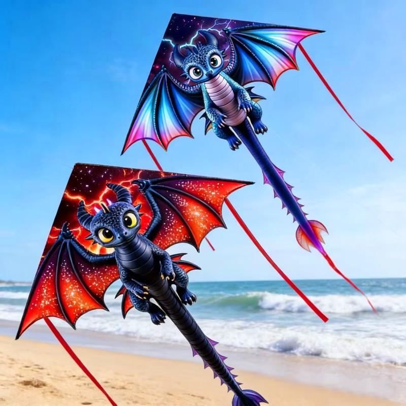 Creative 1.4M Large Dragon Kite Cute Lifelike 3D Dragon Outdoor Sport Fun Flying Kite For Child Toy