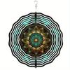 1pc 2D Mandala Wind Chime, Colorful Metal Garden Aesthetic Hanging Decor, No Battery Required, Outdoor Christmas and New Year Gift