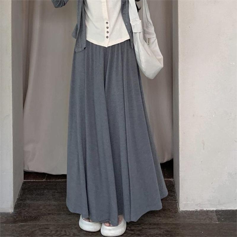 2025 Spring/Autumn Stylish Spliced Two-Piece Top & Long Skirt Set for Women