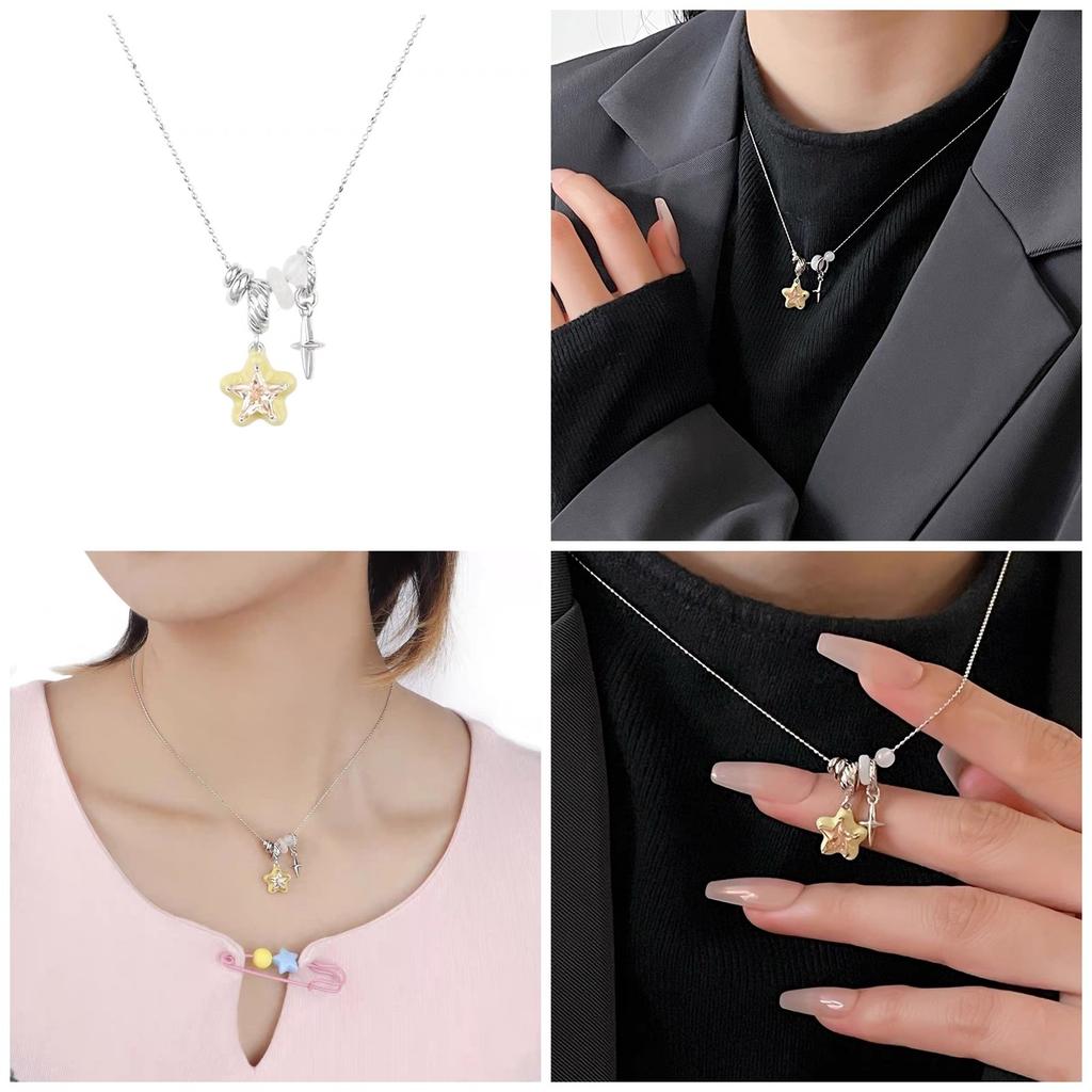 Stylish Star Necklace Ladies Fashion Lightweight Adjustable Length Neckchain For Everyday Wear Aesthetic Jewelry