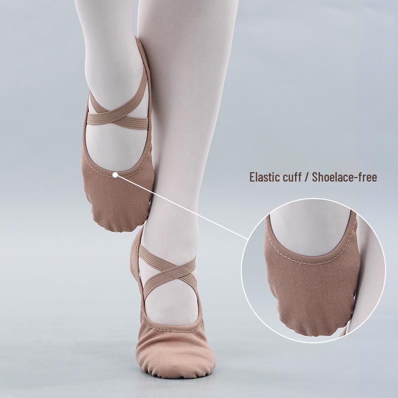 Adult & Children's Soft Sole Stretch Fabric Dance Shoes for Ballet & Latin Practice