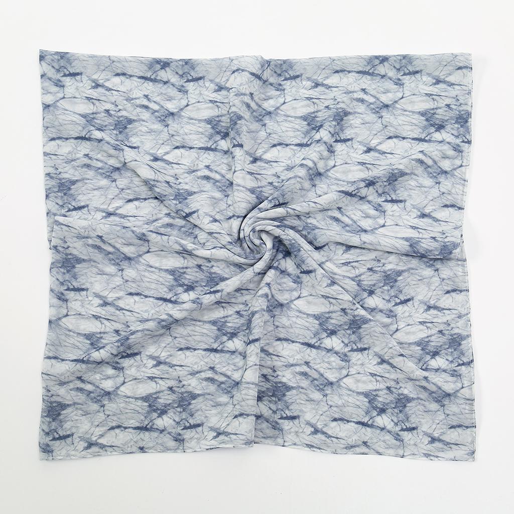 145*145CM Écharpe Carrée Florale Imprimée Chiffon Hijabs Écharpes Pour Femmes Châles Musulmans Foulard Enveloppant Bandeau Bufandas