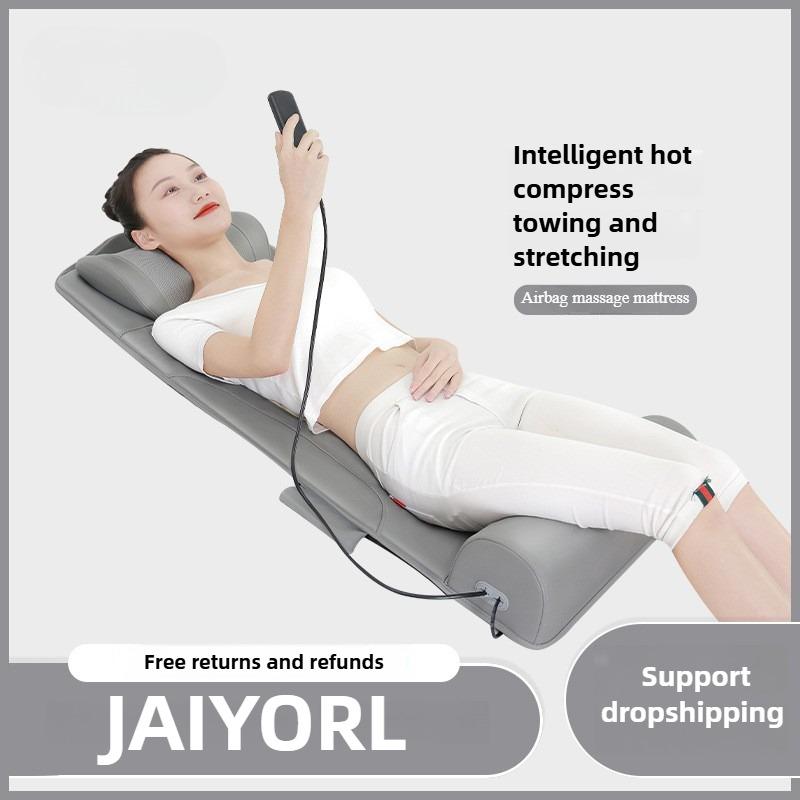 Electric Full Body Massage Mat With Heat Vibration Massage Neck Kneading Massager Airbag Back Waist Traction Massage Mattress