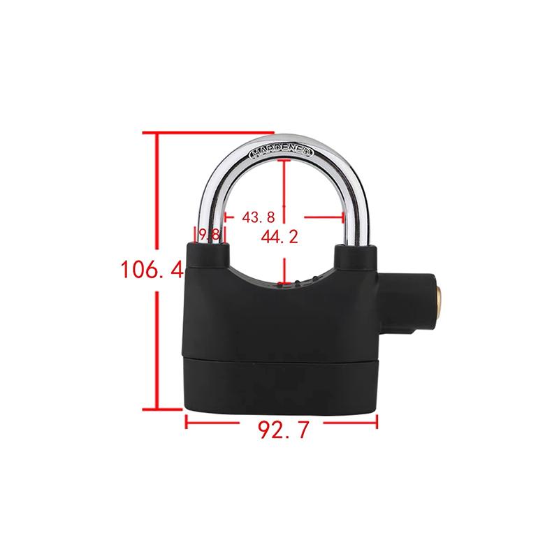 Alarm Lock Anti Theft Alarm Lock Black Anti Theft Security Padlock Waterproof Siren Alarm Lock For Motorcycle Door Windo