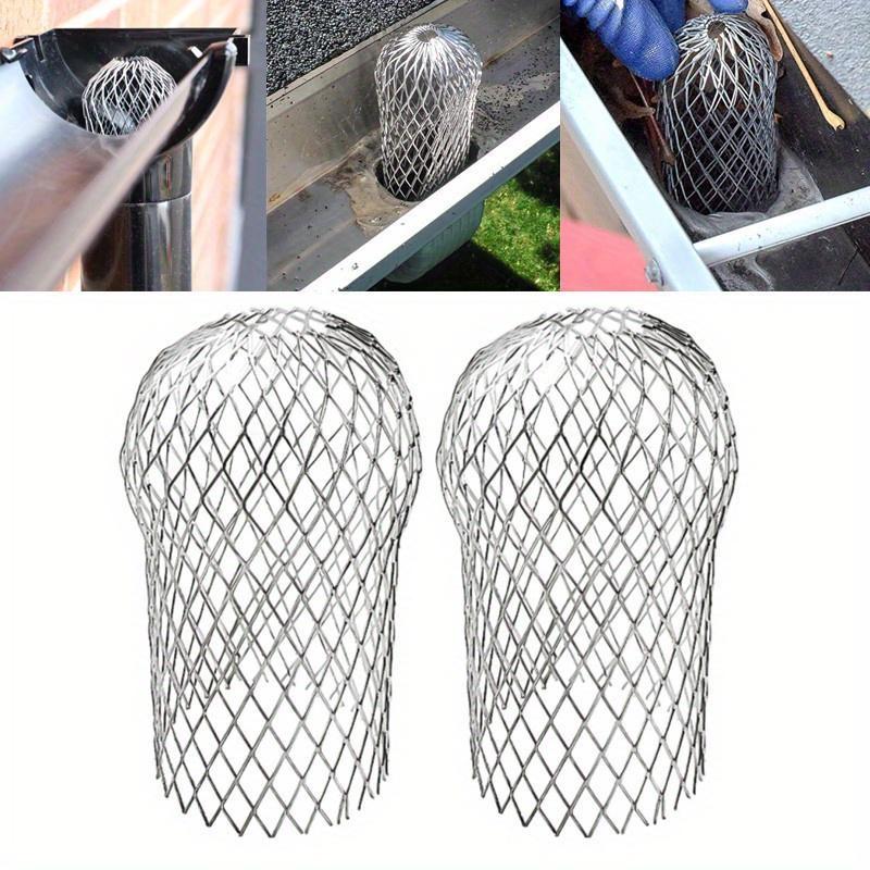Roof Gutter Guard Filters 3 Inch Expand Aluminum Filter Strainer Stops Blockage Leaf Drains Debris Drain Net Cover