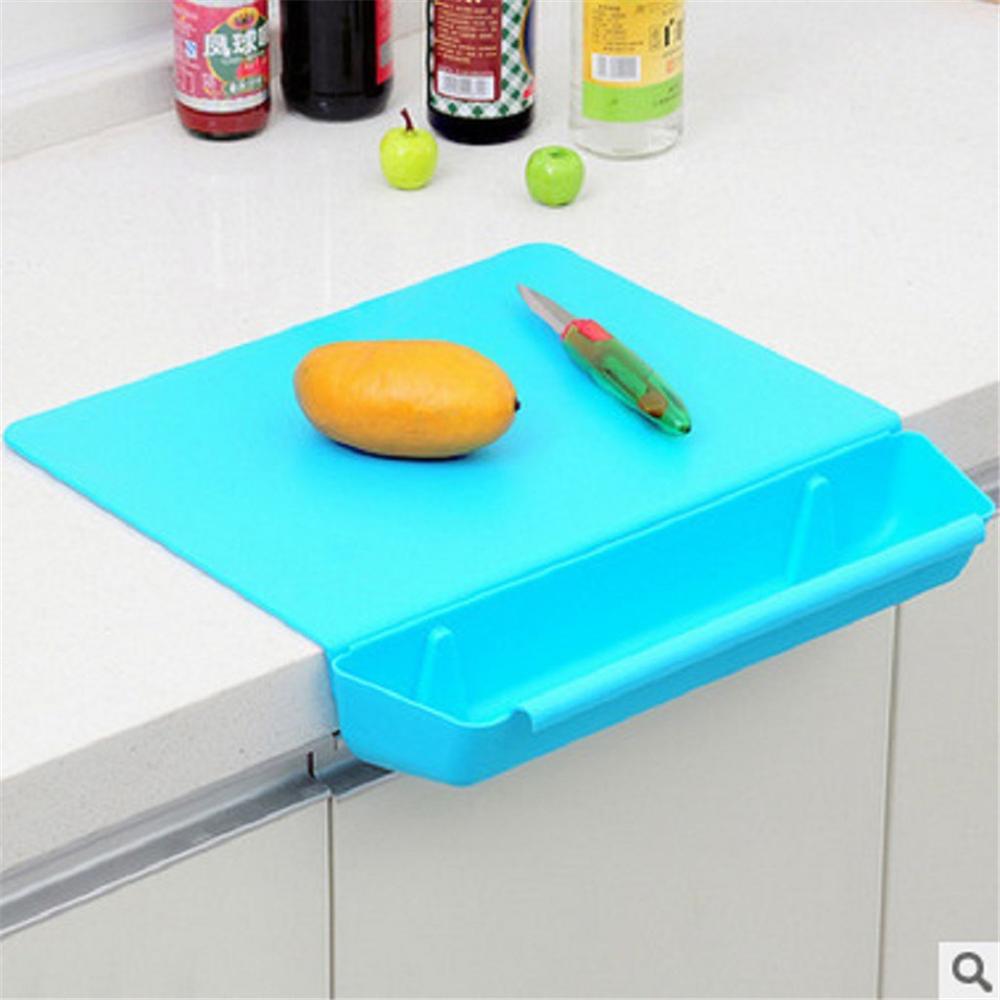 2-in-1 Cutting Board Kitchen Chopping Board with Container Cutting Board with Slot Cutting Vegetable Meat Tools Kitchen Stuff