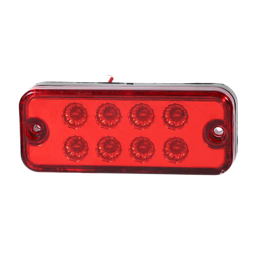 6pcs 8 LED Clearance Side Marker Light Indicator Lamp Truck Trailer Lorry Yellow