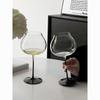 Lusso Francese Stelo Nero Ampia Coppa Bicchiere da Champagne Cristallo Ultra Sottile Calice da Vino per Home Bar Set Vintage da Dessert Brindisi Festa