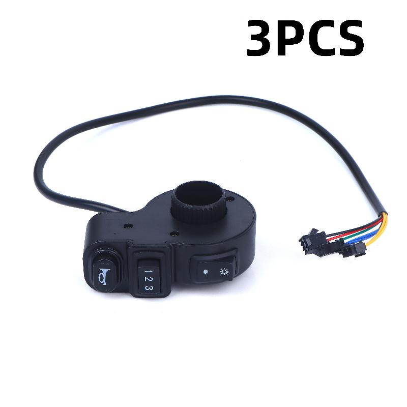 1/3Pcs Motorcycle Accessories 3In1 E-Bike Light On-Off Switch Horn Turn Signal Switches For Motorcycle Handlebar Switch