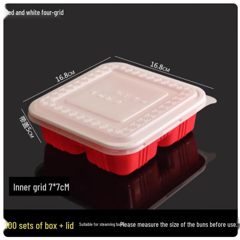 Disposable 4-Compartment Takeaway Food Containers