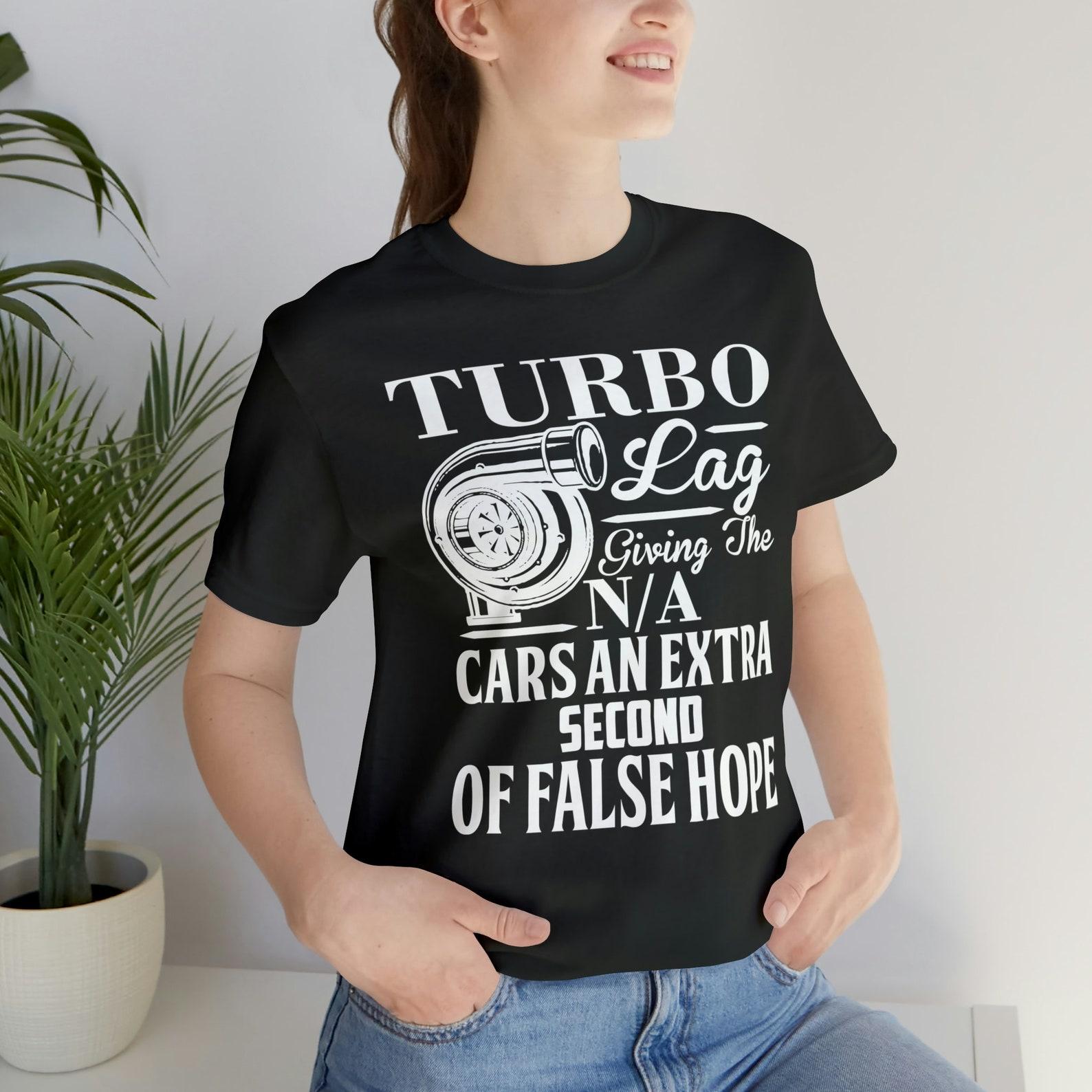 Turbo Lag Car T-Shirt, Car Guy Gift Tee L