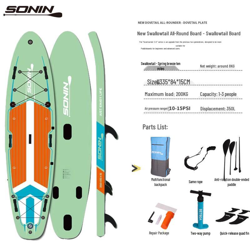 Inflatable Stand-Up Paddleboard - Professional Surfboard and Kayak Board for Beginners