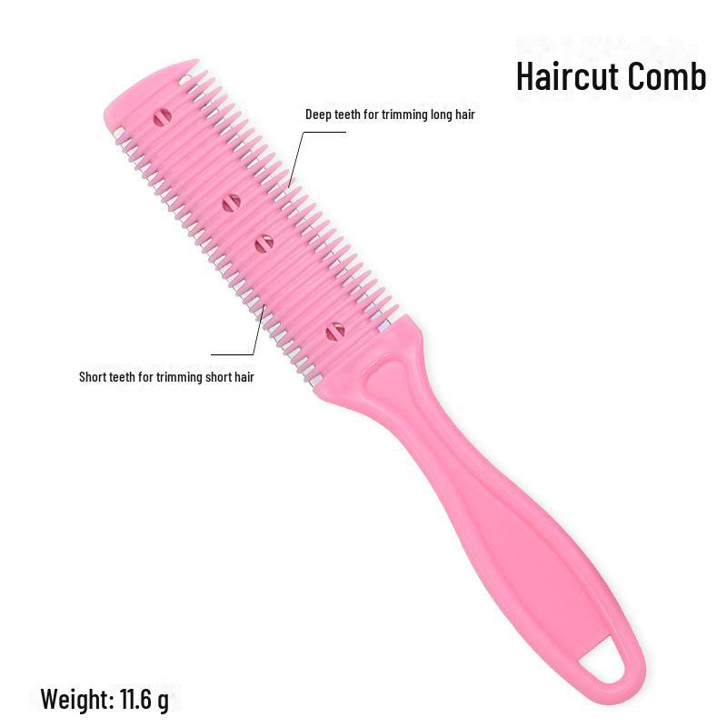 Pink Hair Trimming Scissors for DIY Bangs and Personal Beauty Care