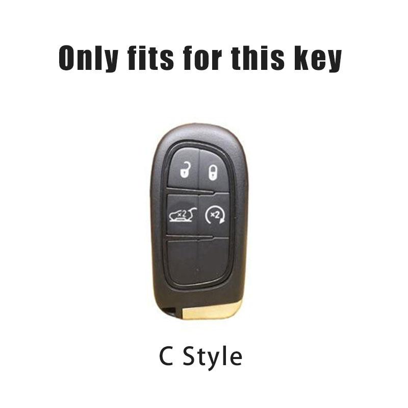 Car Key Case Cover Key Bag Key Chain Shell For Jeep Renegade Wrangler Patriot Grand Cherokee Compass Liberty WK2 KL MP BU SRT AKY1