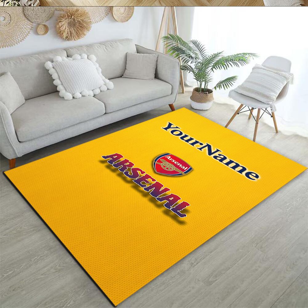 Arsenal Customizable Name Floor Mat Perfect for Living Rooms Hallway Playrooms Balcony Antislip Carpet Anime Office Decor