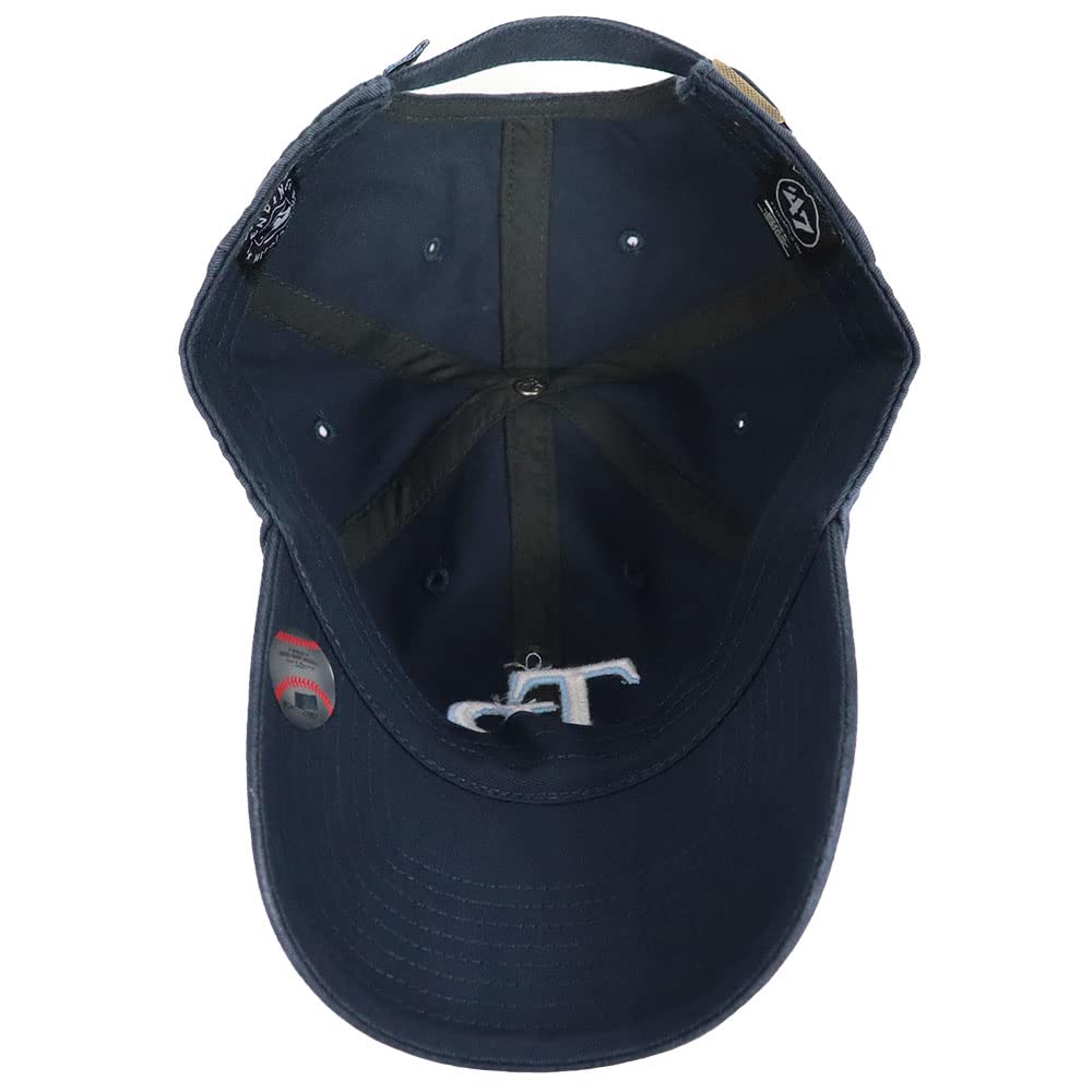 47 Cap Men's Women's Major League MLB Logo Hat Cleanup Brand Low Cap Unisex Tampa Bay Rays Navy Free Size B-RGW30GWS-HM