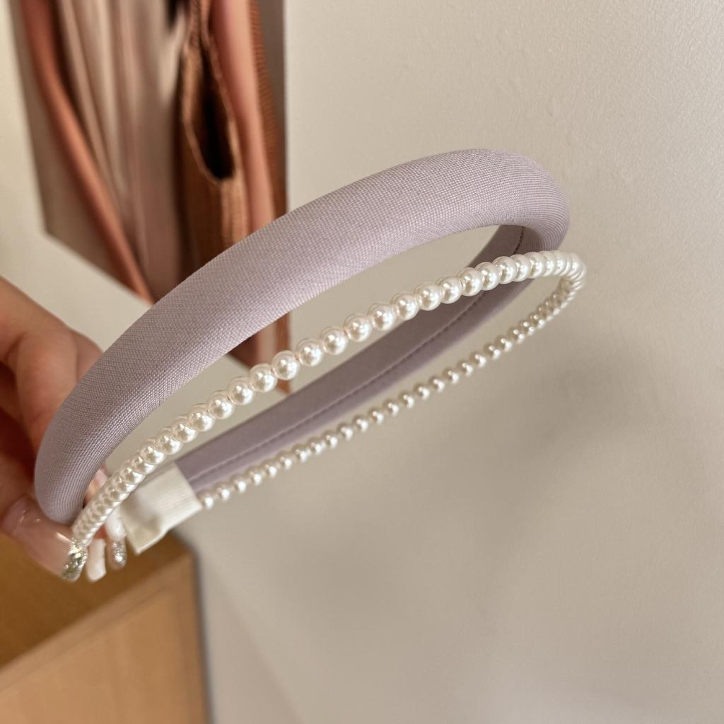 Hair Band Accessories for Women Girl Headband Yoga Korean Sweets Popular Leading Fashion Makeup Hoop Kpop Pearl Vintage Designer