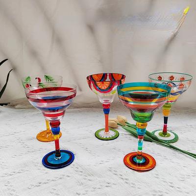 Creative Color Painting Margaret Glass Wine Glass Bar Martini Cocktail Red Wine Goblet