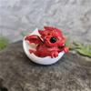 Newborn Dragon In Egg 3D Mini Art Dragon Statue Little Miniature Of Dragon Hatching Dragon Newborn Ocean-Clear Resin