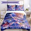 3-teiliges Bettbezug-Set (1 * Bettbezug + 2 * Kissenbezug, ohne Kern), Sailor Moon Druck Weiches Ganzjahres-Bettwäscheset, Heim-Schlafzimmer-Dekoration Geschenk