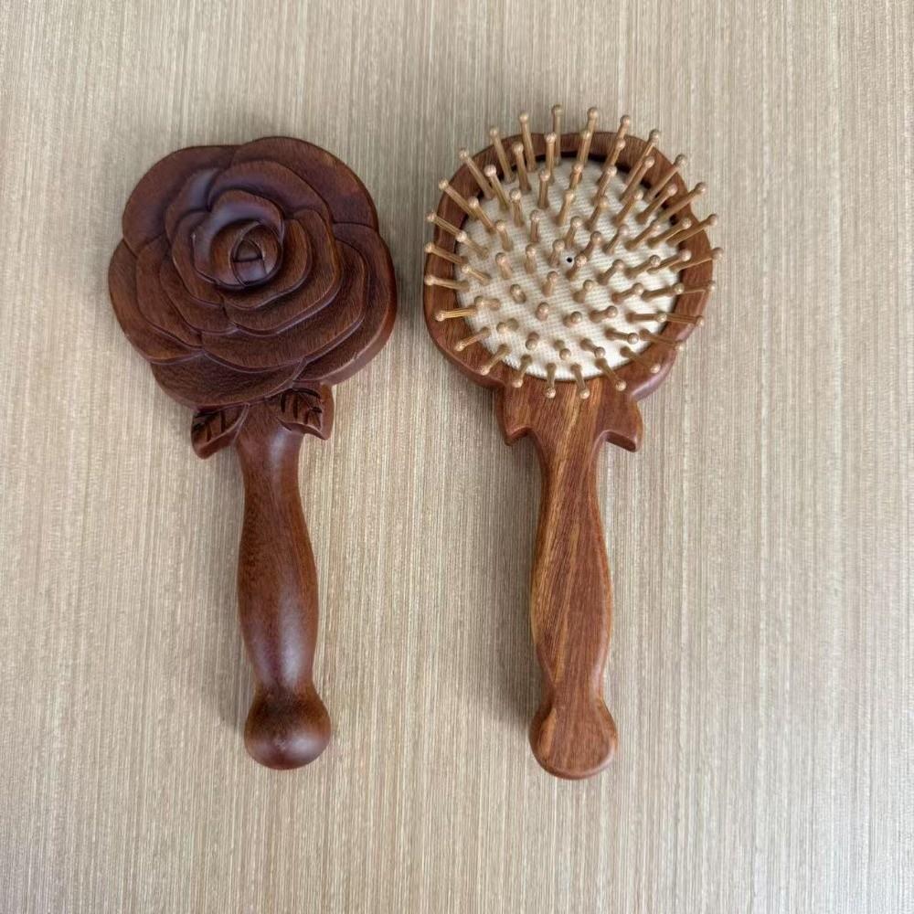 Hair Brush Sandalwood Comb Scalp Meridians Relaxation Scalp Massage Brush Hair Comb  Styling Brush