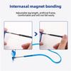 Fashion Folding Half-frame Magnetic Reading Glasses Men and Women Hanging Neck Magnetic Far-sighted Glasses Metal Reading Glasses +1 + 3