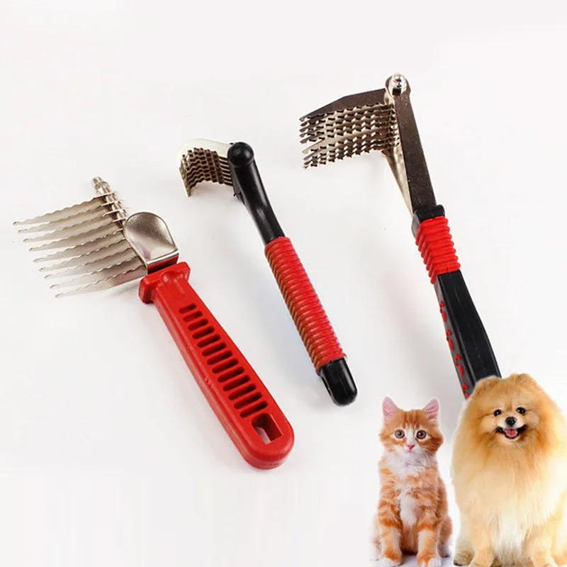 Professionelle Entfilzbürste für Hunde und Katzen Sanftes Tierpflege-Werkzeug Entfernt sicher Knoten, verfilztes Fell und Verfilzungen mit Offen