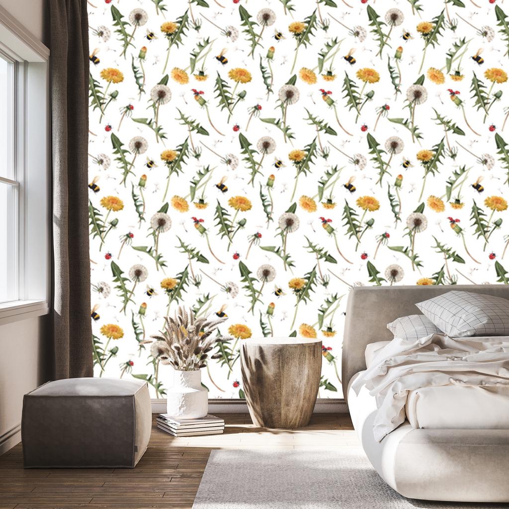 Dandelion Flowers Wallpaper for Living Room and Bedroom 50x1000