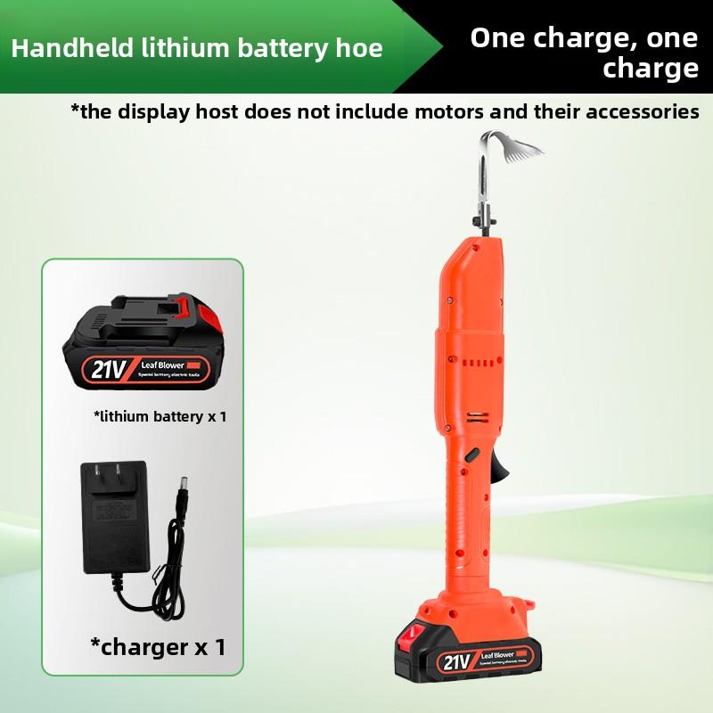 Multifunctional Handheld Electric Hoe, Cordless Lithium Garden Tiller, Portable Weeding & Soil Loosening Cultivator for Backyard Flower Beds