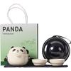 Ru Ware Panda Travel Tea Set: Portable Outdoor Kung Fu Set with One Pot and Three Cups