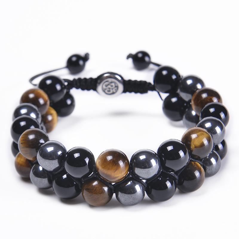 JYL TS Bracelet Blue Eye  Elastic Adjustable Boosts Wisdom  Calm 10MM-yellow tiger eye морковь оранжевый
