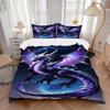 3PCs Mythical-Dragon Design Cover Set, Breathable Fabric(1 Duvet Cover + 2 Pillowcases) (Without Quilt) Yy250911184