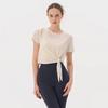 HuiT Linen Slub Side Tie ShorT Sleeve T