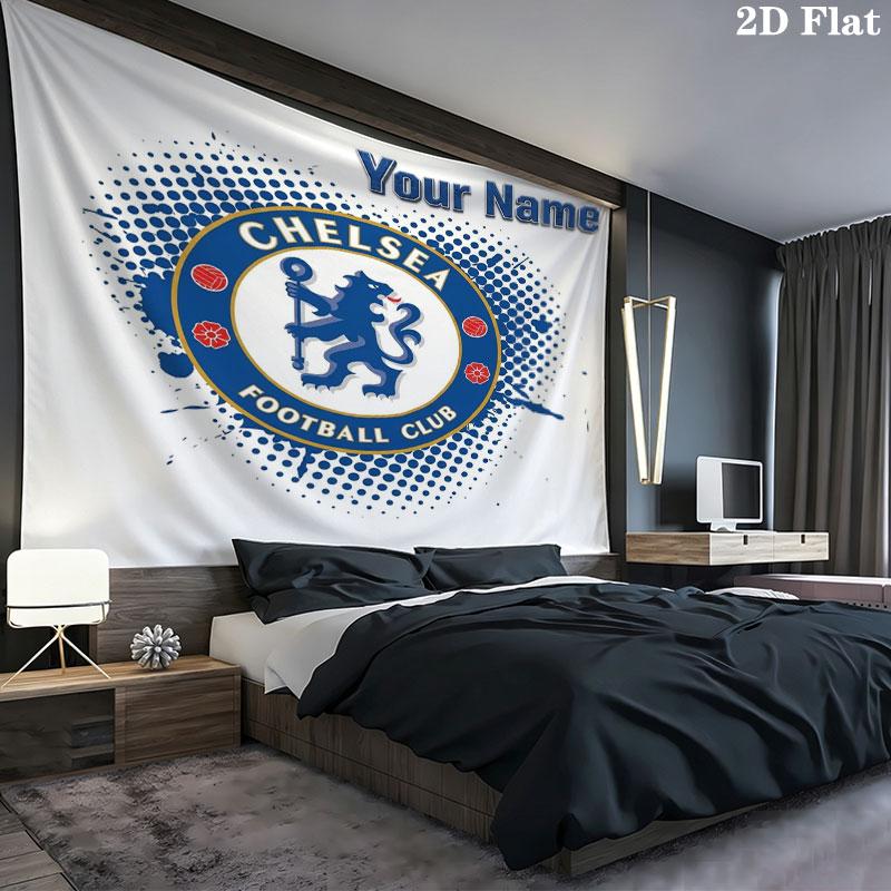 Chelsea F Custom Name Wall Tapestry Aesthetic Wall Hanging Printed Fabric Blanket Decorative Tapestries for Bedroom Living Room Home Decor