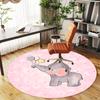 1pc Elephant Balloons Round Chair Mat Area Rug - Non-Slip, Floor Mat for Office, Bedroom, and Indoor Decor C1125307