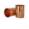 5 Litre Hammered Copper Water Dispenser (Matka/Pot) Container Pot with 1 Copper Glass and Stand,Pure Copper and Ayurvedic Health Benefits (5000 Ml)