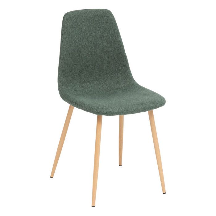 Lot de 2 chaises style Vintage "Marylin" pieds métal imitation hêtre Atmosphera - Cèdre