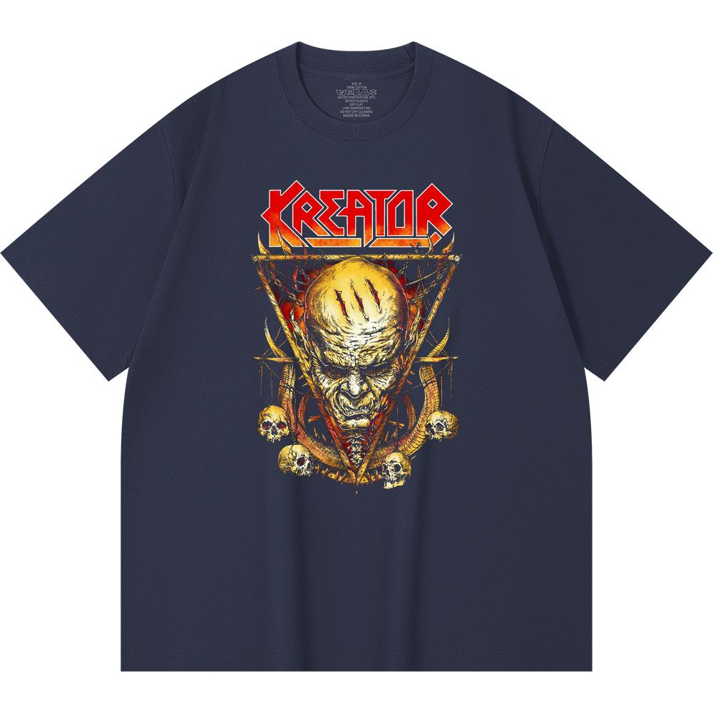 230 g/m² 100% Bavlna T-shirt Heavy Metal Rocková Kapela Tisk Populární Hudby Unisex Těžký Bavlněný T-shirt
